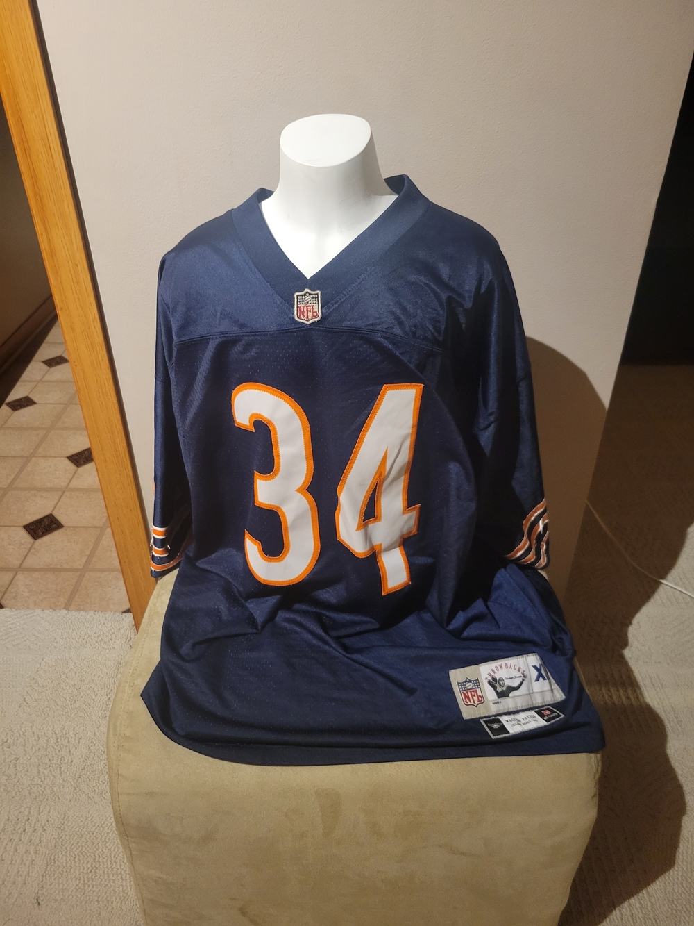 Chicago Bears WALTER PAYTON #34 Navy Men’s NFL Jersey
